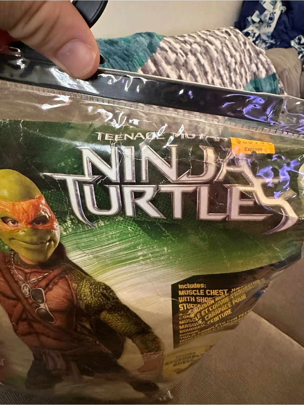 Teenage Mutant Ninja Turtles Michelangelo Halloween costume kids size large